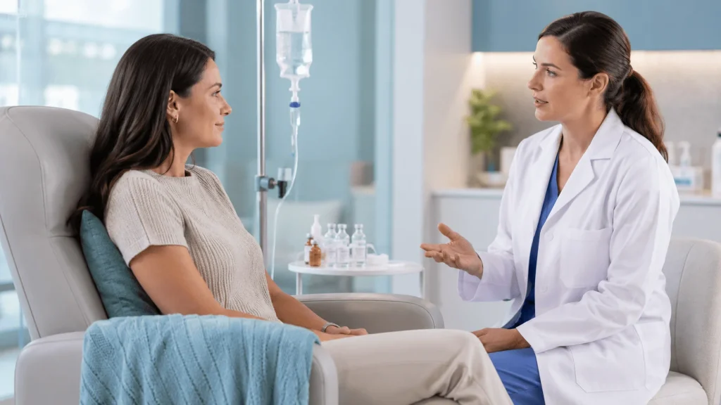 Suero vitaminado con complejo B con orientación profesional